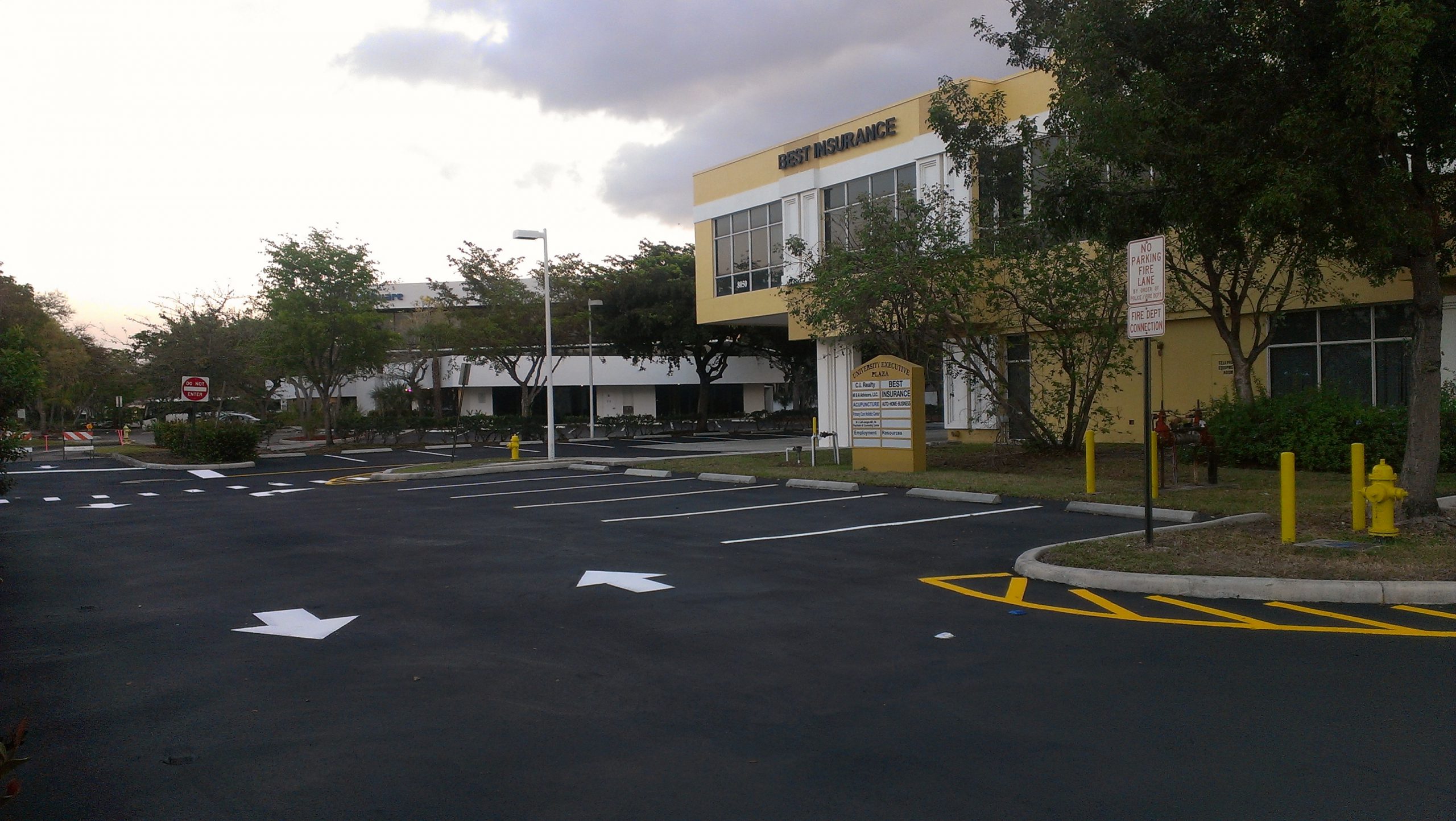 The Outside Parking Lot With Marking