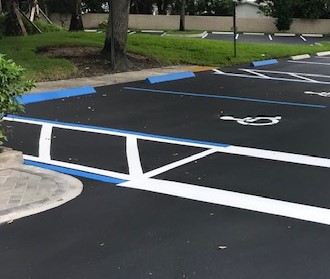 A Handicap Parking Slot Place Marked in White